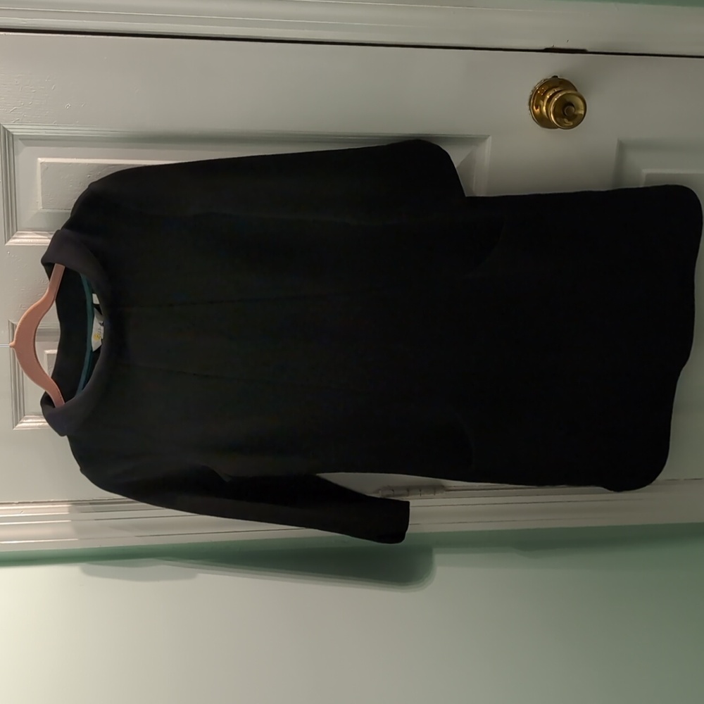 Boden Black Ribbed Dress with Pockets
